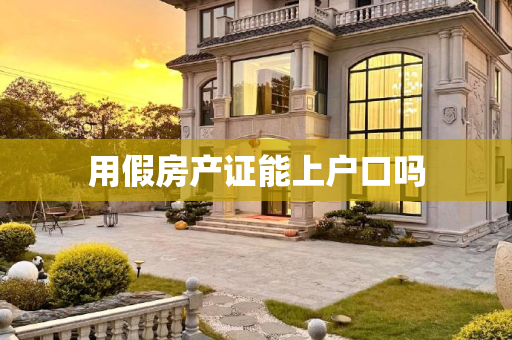 用假房产证能上户口吗