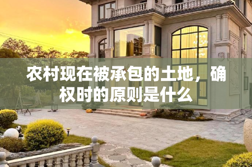 农村现在被承包的土地，确权时的原则是什么