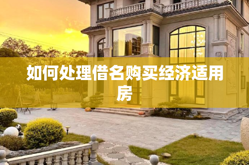 如何处理借名购买经济适用房