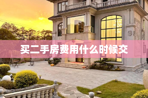 买二手房费用什么时候交