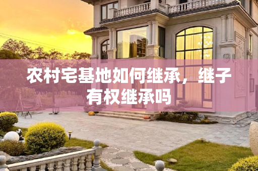 农村宅基地如何继承，继子有权继承吗