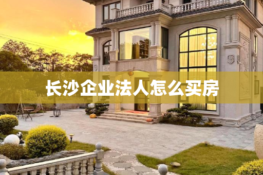 长沙企业法人怎么买房