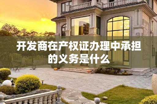 开发商在产权证办理中承担的义务是什么