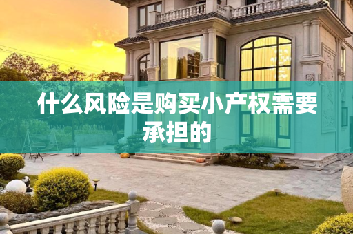 什么风险是购买小产权需要承担的